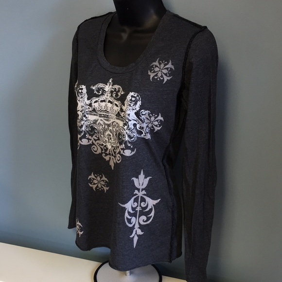 Camp Cool Long Sleeve Tee Shirts-Grey - Picture 2 of 6